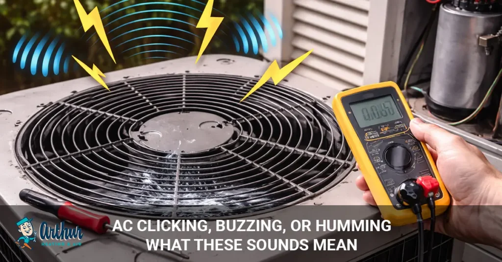 AC clicking buzzing humming