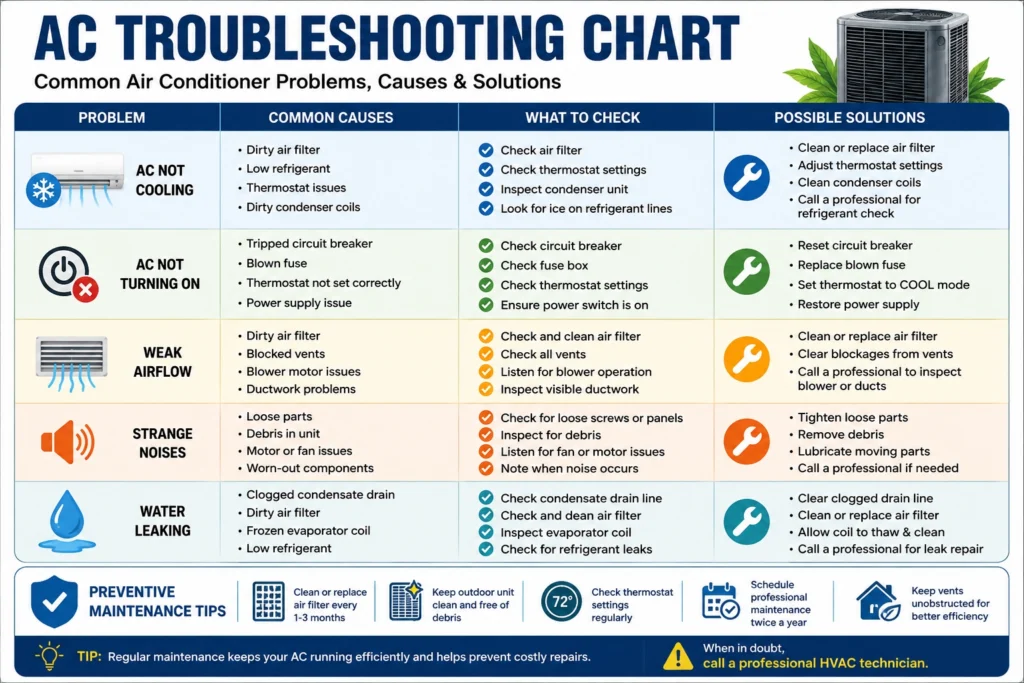 AC Troubleshooting Chart