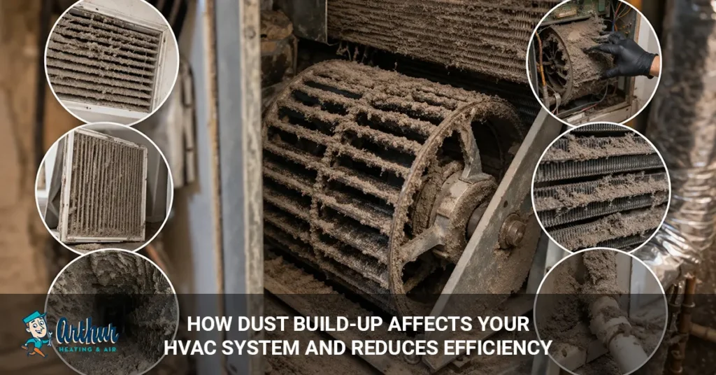 dust buildup in HVAC system