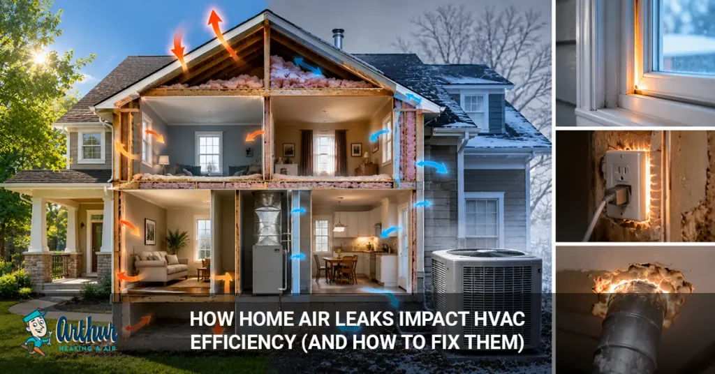 home air leaks impact HVAC efficiency